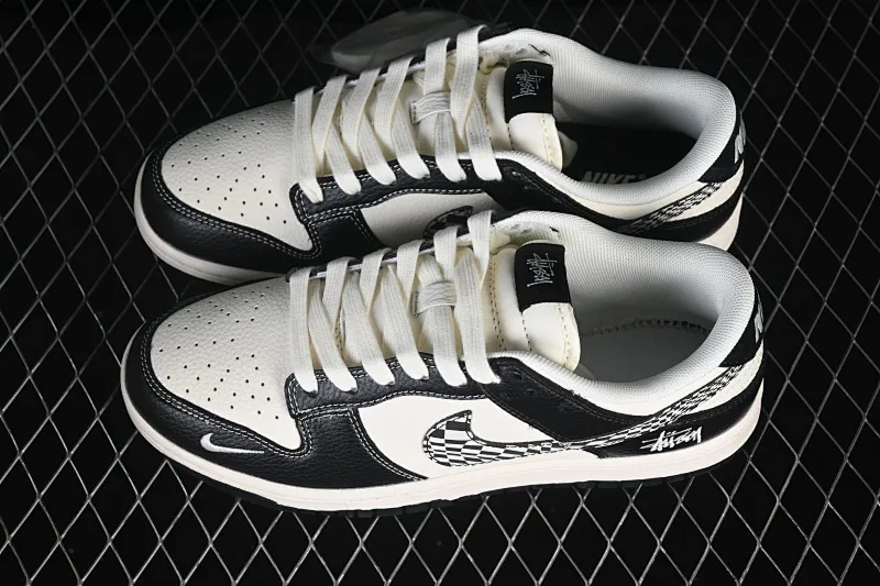 All categories Nk SB Dunk Series Nk SB Dunk Low High-end customized low-top sneakers Nike SB Dunk Low Stusi co-branded beige creative hook High-end customized low-top casual sneakers QW5836-029